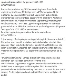 Fakta om uppfostringsanstalten