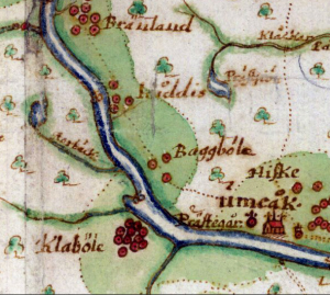 Karta över Kåddis med omgivningar