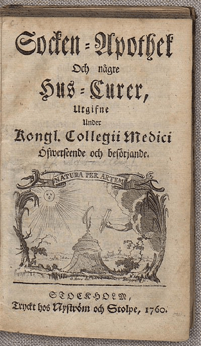 Omslaget till af Darellis bok, Sockenapotek